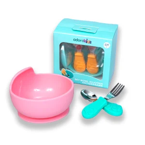 SET PARA COMIDA CON CUBIERTOS Y BOWL ADORO