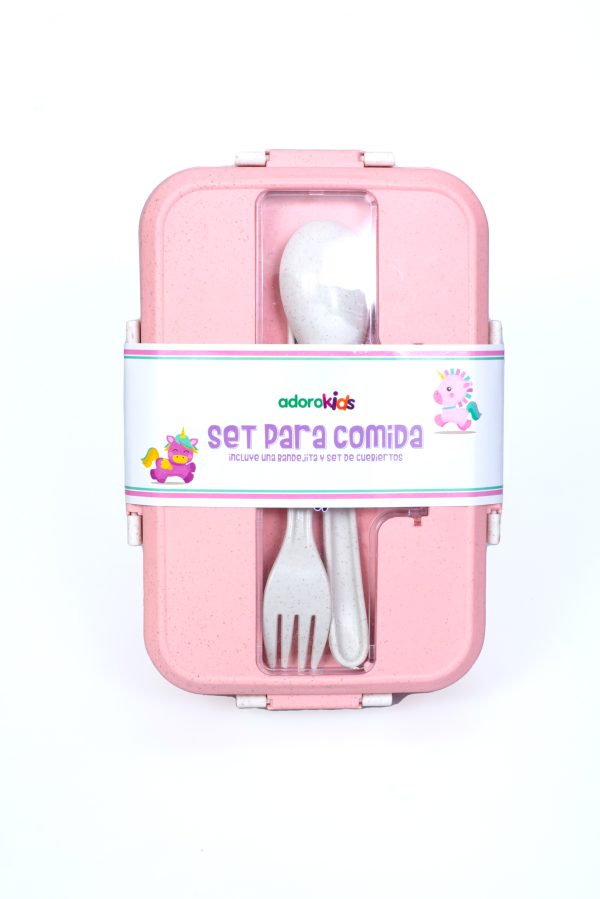 ADORO - SET PARA COMIDA ROSADO