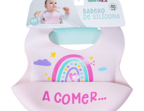 Baberos de silicona ajustable recoletor de comida impermeable​ ADORO